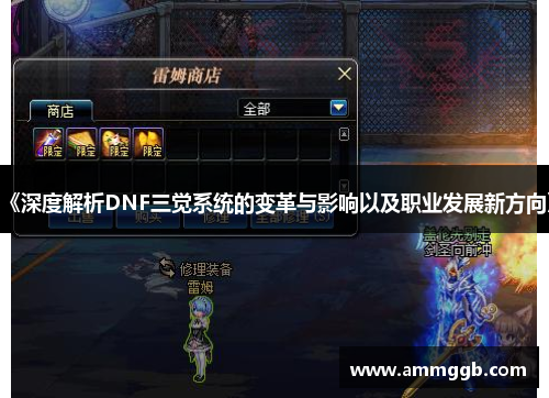 《深度解析DNF三觉系统的变革与影响以及职业发展新方向》